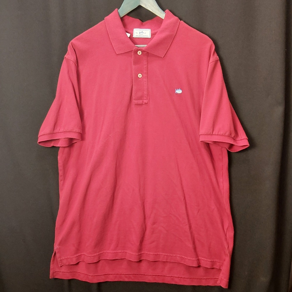 Southern Tide Mens Skipjack Polo Shirt Red Short Sleeve XL 3500 Stretch Piqué